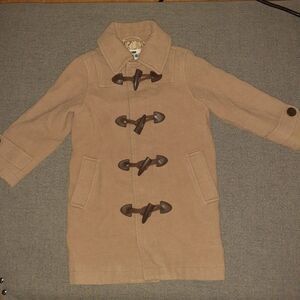 Camel duffle coat wool blend toggle fall winter toddler girl 2t 3t long jacket